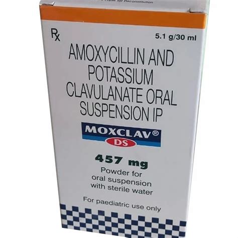 Moxclav Amoxicillin And Potassium Clavulanate Oral Suspension 457 Mg