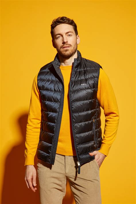 Vesta Gant Light Down Gilet Evening Blue Gant Cz