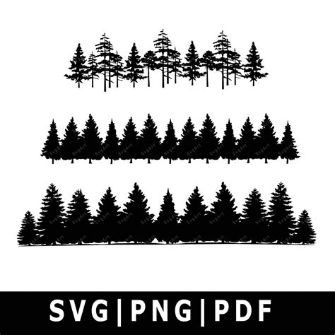 Forest Line svg, PNG, PDF, Cricut, Silhouette, Cricut svg, Silhouette ...