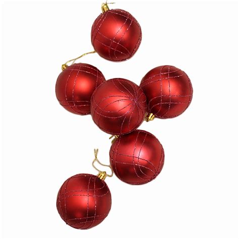 Buy Red Bauble Set 6 Online From Unreal Christmas Trees