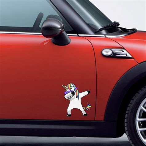 Applique Funny Vinyl Cartoon Windows Decal Unicorn Car Stickers Ebay