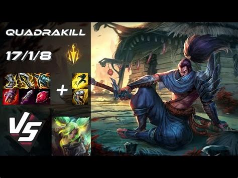 Bottom Yasuo Vs Zeri Quadrakill Eu Grandmaster Patch Youtube