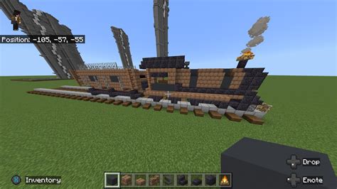 Test building a locomotive train, : r/Minecraftbuilds