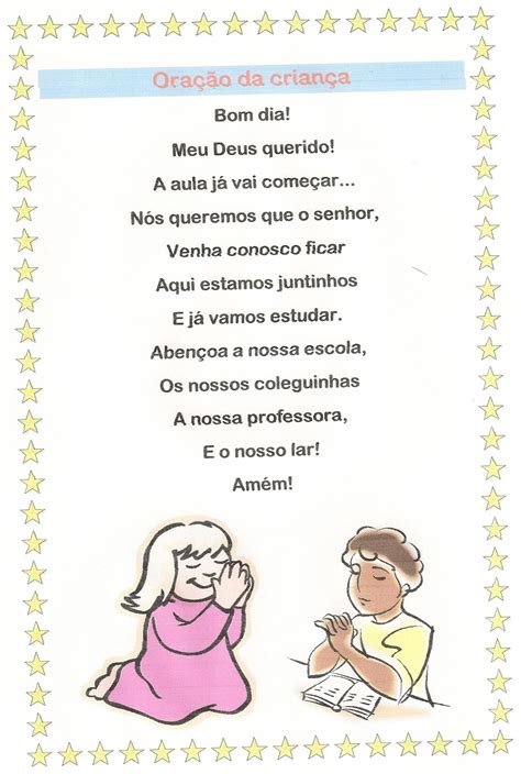 Oração Da Criança Na Escola - A arte de educar: Oração da criança
