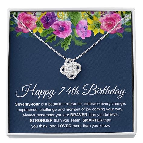 74th Birthday Necklace - Etsy