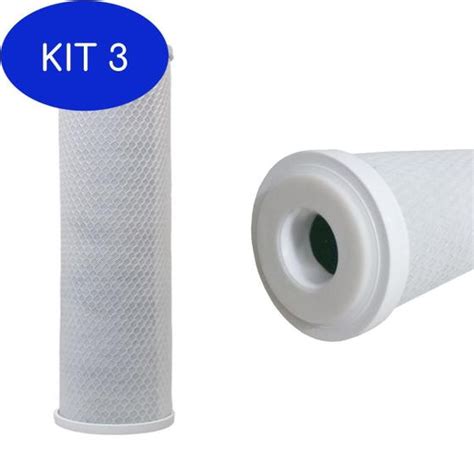 Kit 3 Refil Filtro Purificador Hoken Single Carvão Ativado 24 Horas