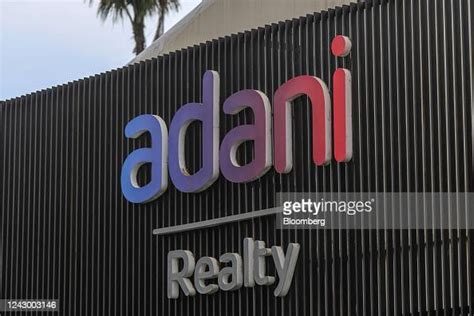 Logo Of Adani Reality Of Adani Group Displayed At Companys Under