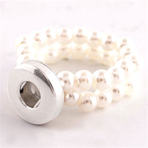 12mm Adjustable Faux Pearl Double Strand Ring (12~0934 ...