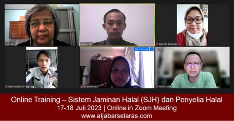 Training Sistem Jaminan Halal SJH Dan Penyelia Halal PT Aljabar