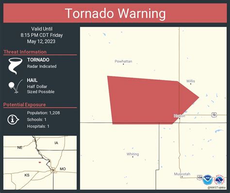 Nws Tornado On Twitter Tornado Warning Continues For Brown County Ks Until 815 Pm Cdt