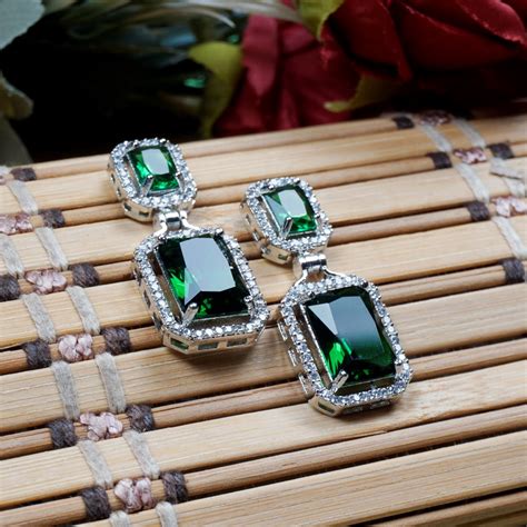 Iconic Green Diamond Earrings