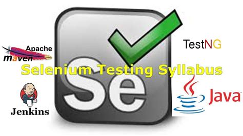 Selenium Syllabuswhat To Learn For Selenium Testingg C Reddy Youtube