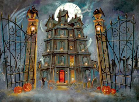 Solve the haunted house jigsaw puzzle online with 192 pieces