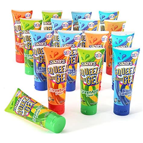 Liquid Sour Candy Squeeze Gel Candies Assorted Flavors Blue Raspberry