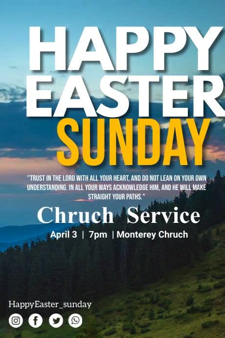 Easter Sunday Video Ads Template Postermywall