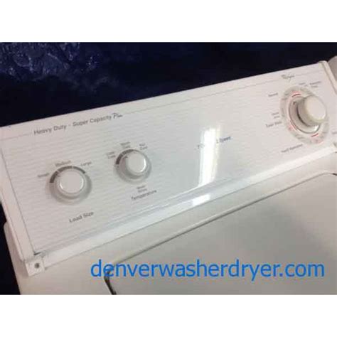 Whirlpool Washer Dryer Super Capacity Plus Heavy Duty 1121