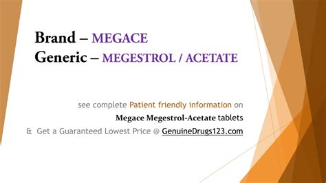 PPT MEGESTROL ACETATE Generic Brand The Lowest Cost PowerPoint