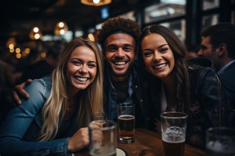 Premium Photo Group Of Happy Friends Taking Selfie While Celebrating