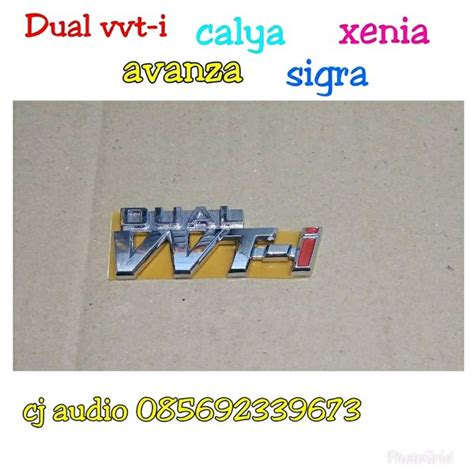 Jual LOGO Emblem Tulisan Dual VVT I VVT I Avanza Xenia Calya Sigra Di