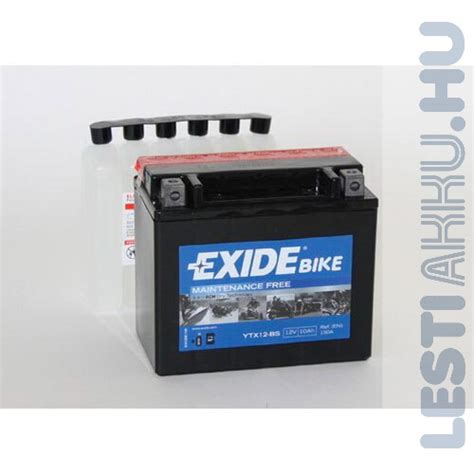 EXIDE Bike AGM Motor Akkumulátor YTX12 BS 12V 10Ah 150A Bal