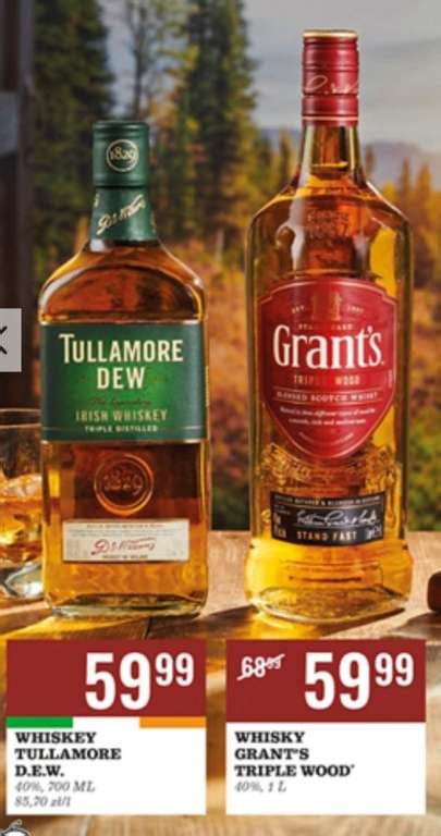 Whisky Tullamore Dew 0 7 I Litrowy Grant S W Biedronce W Cenie 59 99