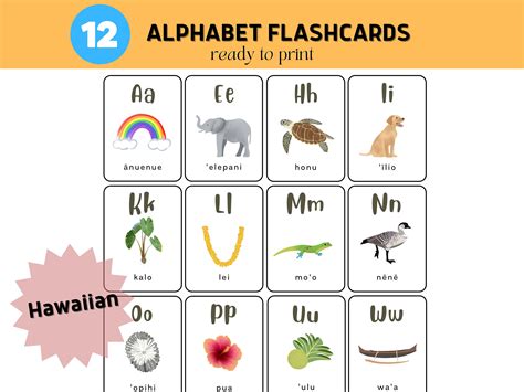 Hawaiian Educational Printable Hawaiian Alphabet Ōlelo Hawaii