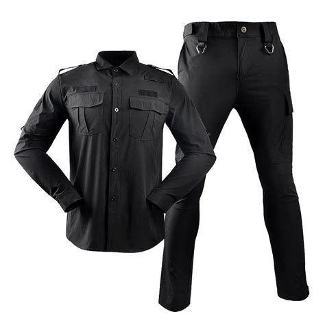 Quick Dry Police Security Guard Uniform Long Shirt