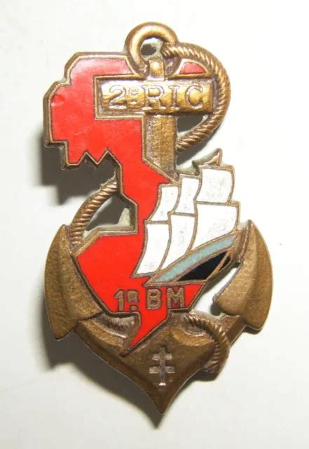 INSIGNE 2 RGT D INFANTERIE COLONIALE 1 BMEO Drago O Métra