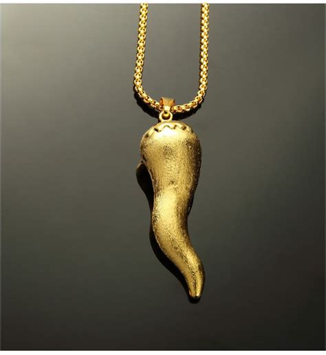 Wholesale Gold Plated Pepper Pendants Shape Chilli Necklace Hip Hop Gold Necklace Chain Designs