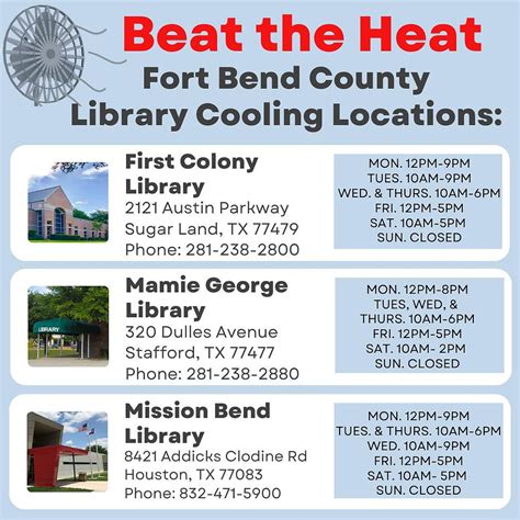 Fort Bend County Cooling Locations