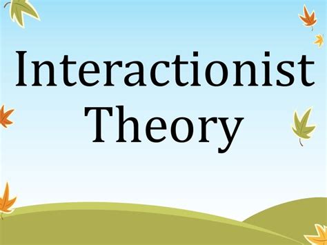 Interactionist Theory