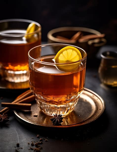 Premium Photo Photo Of Some Cinnamon Hot Toddy Drink Elegantly Plated