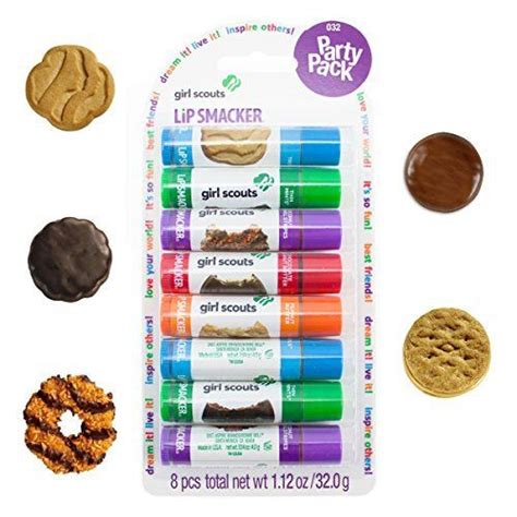 8pk Lip Smacker Girl Scouts Cookie Flavor Lip Balm Gloss Party Pack