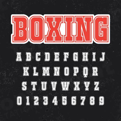 Boxing Font - Varsity Font - Instant Download