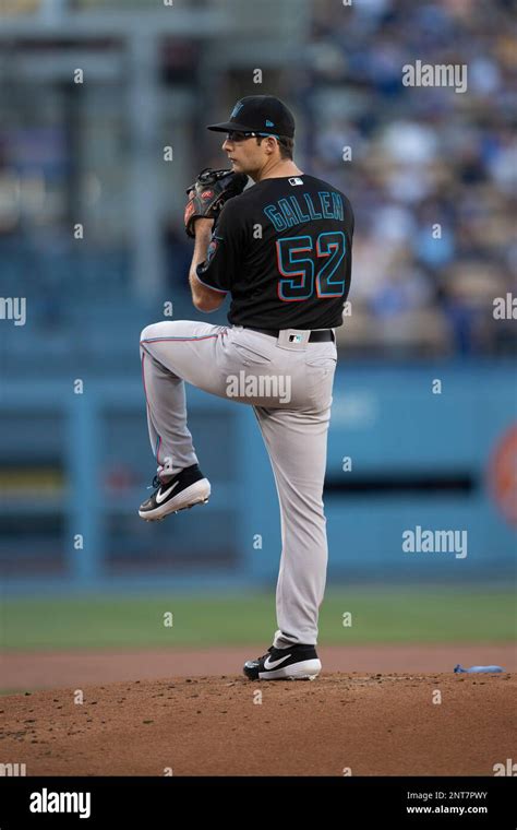 Los Angeles Ca July 19 Miami Marlins Starting Pitcher Zac Gallen