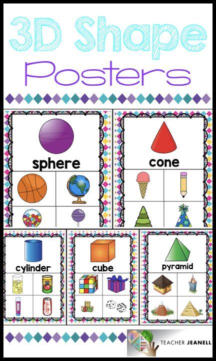 3d Shapes Poster Free Printable