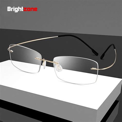 9 Colors Rimless Non Screw Memory Titanium No Hinge Flexible Eyeglasses Prescription Rx