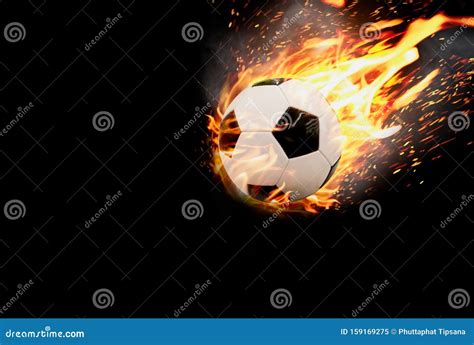 Football Soars Ahead With Heat Of Blazing Fire And Smoke With Violence