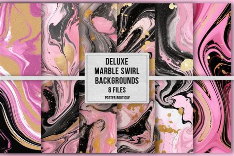 Deluxe Marble Swirl Backgrounds Pack Graphic By Poster Boutique