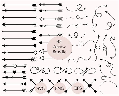 Arrow SVG Bundle Archery Arrows Svg Arrow With Heart Svg Etsy