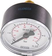 Wika Pressure Gauge Horizontal Ku Ms Mm To Bar G Mw