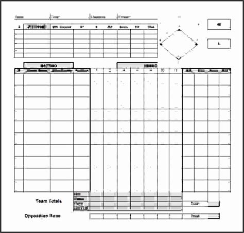 7 Printable Baseball Scorecard Template - SampleTemplatess - SampleTemplatess