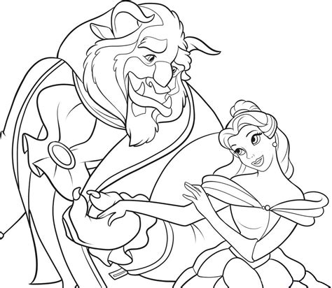 Beauty And The Beast Printable Coloring Pages