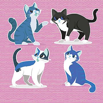 Four Cats PNG Transparent Images Free Download | Vector Files | Pngtree