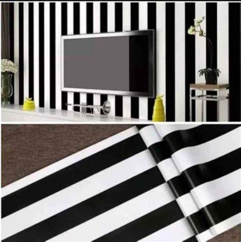 Wallpaper Dingding Motif Salur Ukuran 45x100 Cm Lazada Indonesia