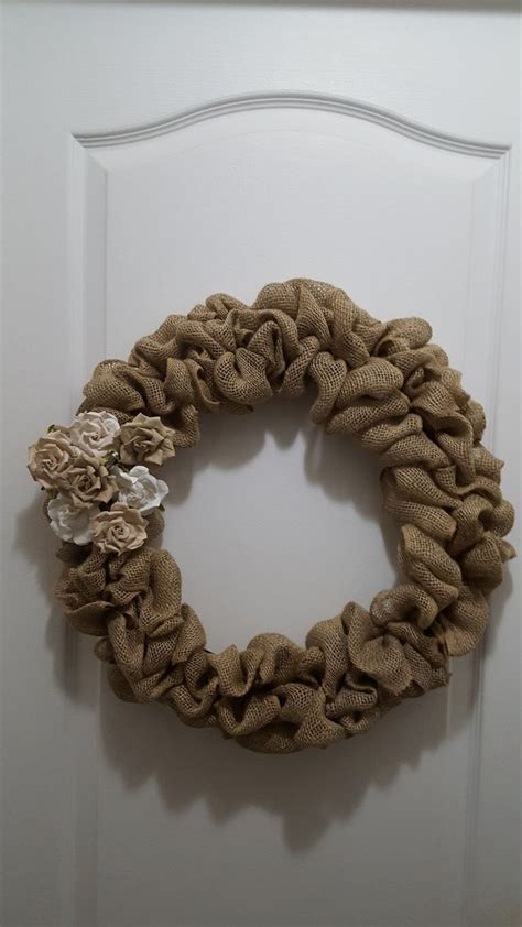 Burlap wreath | Burlap wreath, Burlap, Holiday crafts