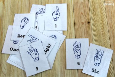 Free Printable Flashcards: ASL Number Flashcards Sign