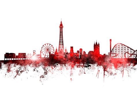 Blackpool England Skyline Digital Art By Michael Tompsett Fine Art