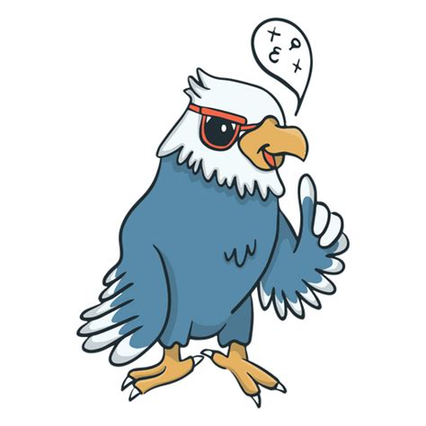 Diseño Png Y Svg De Palabras Lindo Personaje De águila Para Camisetas