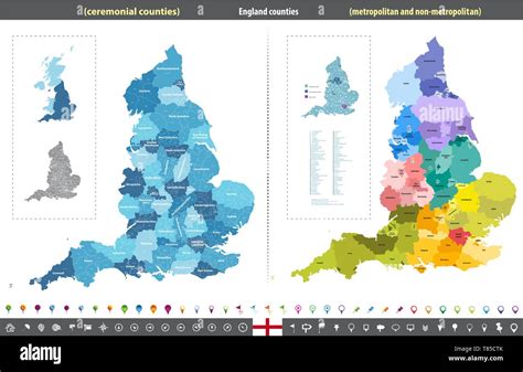 England ceremonial counties vector map Stock Vector Image & Art - Alamy